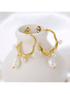 Waterproof 18K Gold Plated Stainless Steel Earrings - Irregular Freshwater Pearl Studs