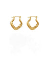 Waterproof 18K Gold Plated Stainless Steel Earrings - Vintage Hoop