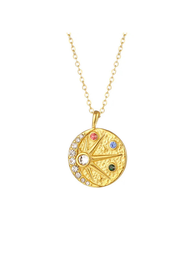 Waterproof 18K Gold Plated Stainless Steel Necklace - North Star