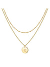 Waterproof 18K Gold Plated Stainless Steel Necklace - Dainty Double Layer Initial A-Z Pack