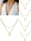 Waterproof 18K Gold Plated Stainless Steel Necklace - Dainty Double Layer Initial A-Z Pack