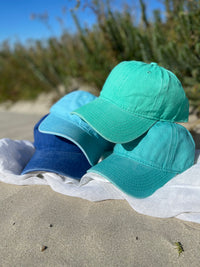 Vintage Washed Cap - 100% Cotton - Byron Bay - Sky Blue