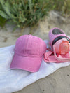 Vintage Washed Cap - 100% Cotton - Byron Bay - Barbie Pink