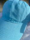 Vintage Washed Cap - 100% Cotton - Byron Bay - Light Blue