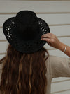 Cut Out Cowboy Hat - Aruba - Black