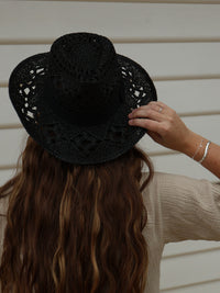 Cut Out Cowboy Hat - Aruba - Black