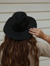 Fedora Sun Hat - Cannes - Black