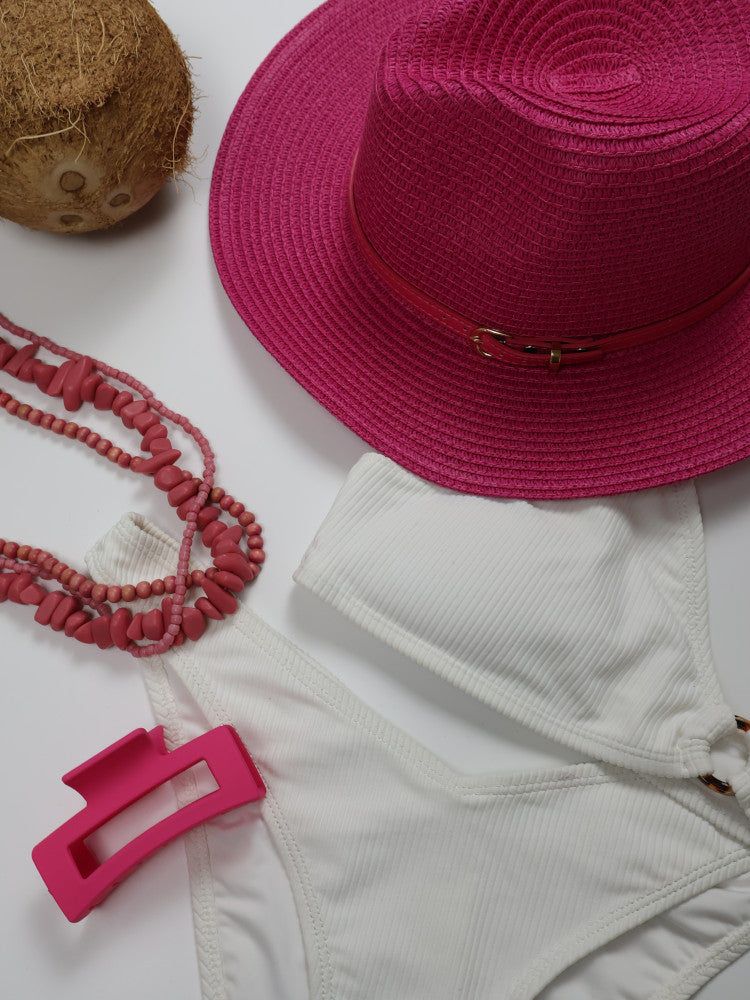Fedora Sun Hat - Cannes - Bubblegum Pink