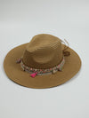 Fedora Shell + Tassel Sun Hat - Ibiza - Natural