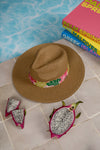 Fedora Sun Hat - Saint Tropez - Tropical Leaves