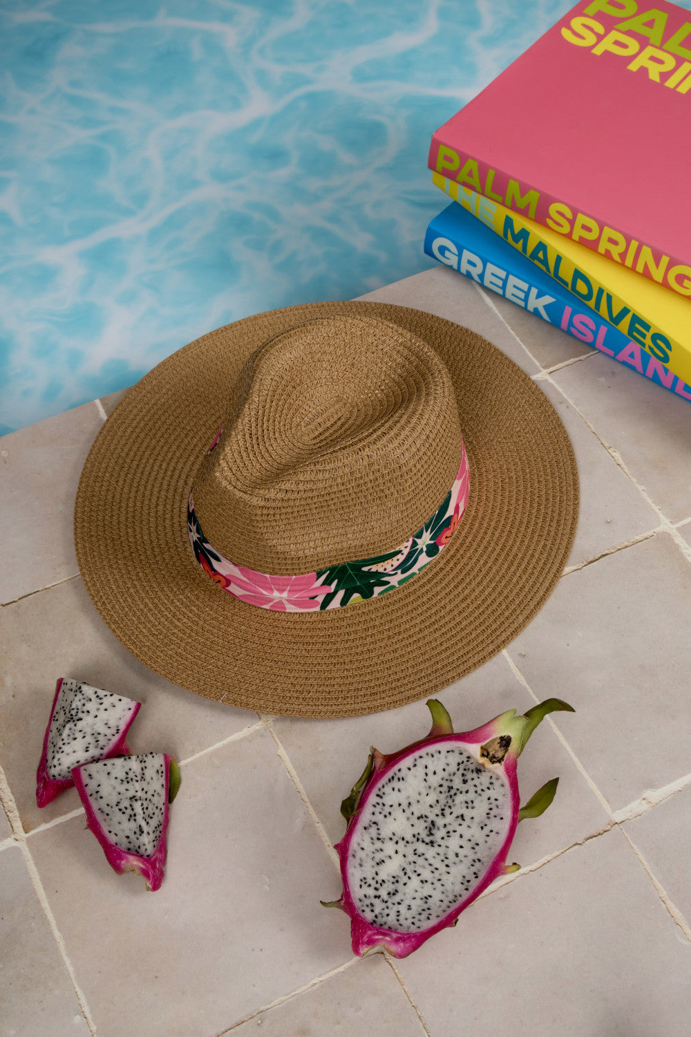 Fedora Sun Hat - Saint Tropez - Tropical Leaves