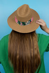 Fedora Sun Hat - Saint Tropez - Tropical Leaves