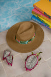 Fedora Sun Hat - Saint Tropez - Frangipanis + Tropical Leaves