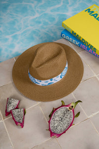 Fedora Sun Hat - Saint Tropez - Turtles + Sea Shells