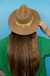 Fedora Sun Hat - Saint Tropez - Birds + Tropical Flowers