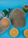 Vintage Washed Cap - 100% Cotton - Byron Bay - Ponytail Cap - Khaki