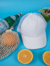 Vintage Washed Cap - 100% Cotton - Byron Bay - Ponytail Cap - White