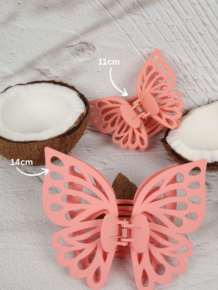Claw Clip - Jumbo Double Butterfly - Marshmallow