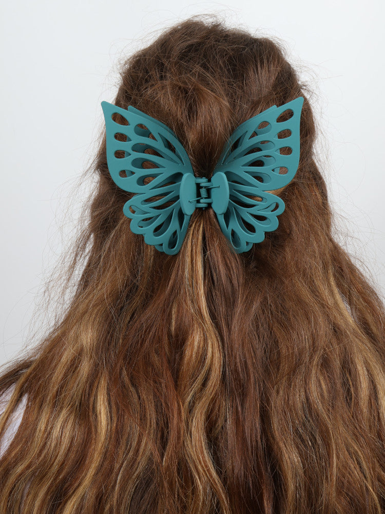 Claw Clip - Jumbo Double Butterfly - Azure