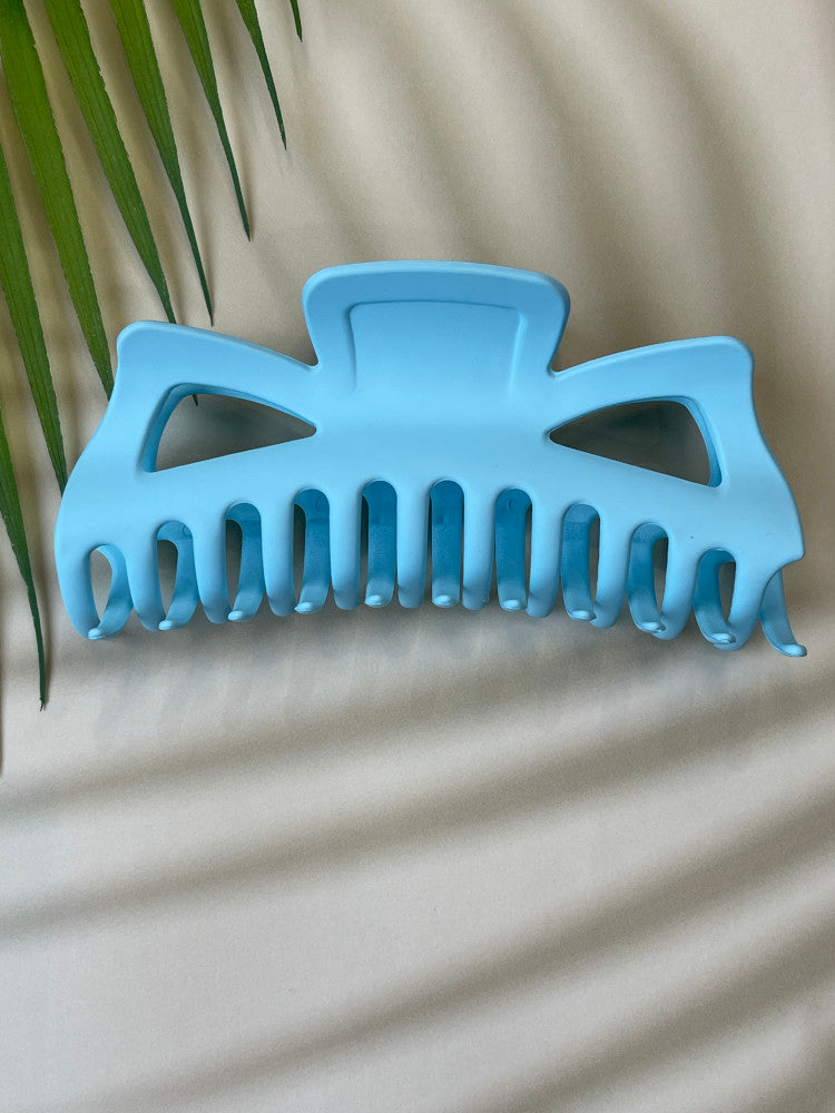 Claw Clip - Jumbo - Cut Out Bow - Pastel - Blue
