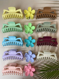 Claw Clip - Jumbo - Cut Out Bow - Pastel - Blue