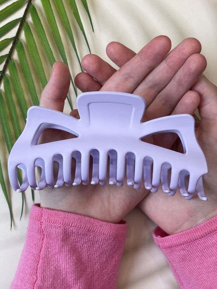 Claw Clip - Jumbo - Cut Out Bow - Pastel - Purple