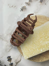Claw Clip - Frangipani Flower Trio - Tiramisu