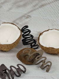 Claw Clip - Squiggles - Chocolate
