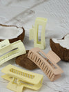 Claw Clip - Medium Elongated Rectangle - Sand