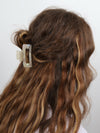 Claw Clip - Acetate Small Elongated Rectangle - Rainbow Pearl