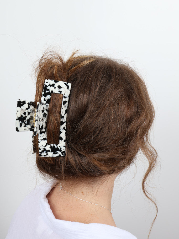 Claw Clip - Acetate Jumbo Elongated Rectangle - Night Sky