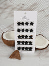 Claw Clip - Set of 20 - Black - Mini Flowers