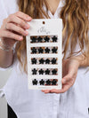 Claw Clip - Set of 20 - Black - Mini Flowers