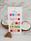 Claw Clip - Set of 20 - Multi-Coloured - Mini Flowers