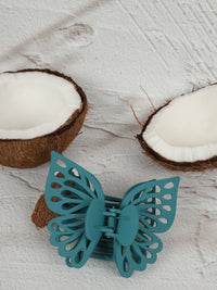 Claw Clip - Small Double Butterfly - Azure