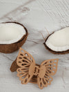Claw Clip - Small Double Butterfly - Oat