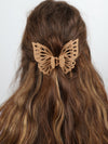 Claw Clip - Small Double Butterfly - Oat
