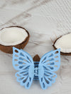 Claw Clip - Jumbo Double Butterfly - Light Blue
