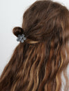 Claw Clip - Small Flower - Grey