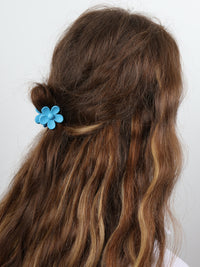 Claw Clip - Small Flower - Blue