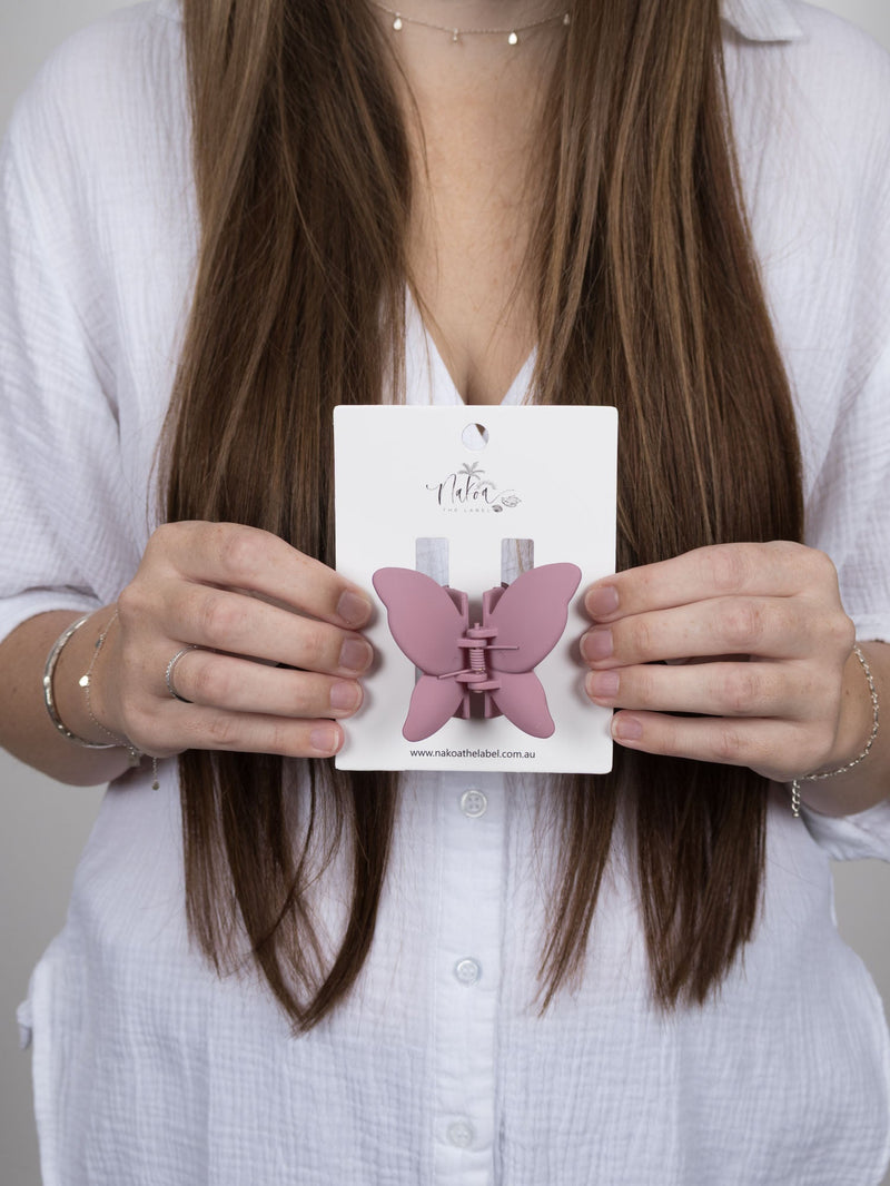 Claw Clip -- Butterfly - Grape