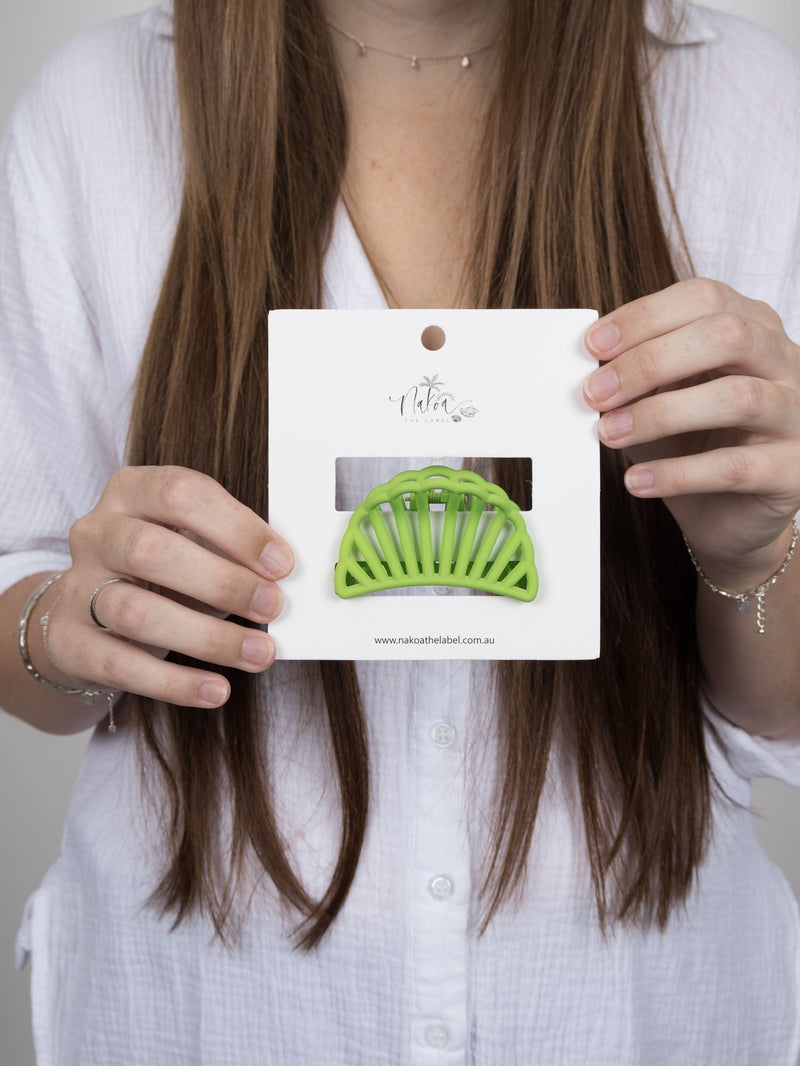Claw Clip -- Shell - Lime Green