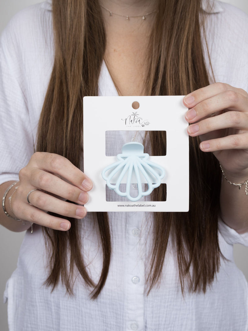 Claw Clip -- Clam Shell - Light Blue