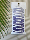 Hair Clip - Gradient - Set of 9 - Purple