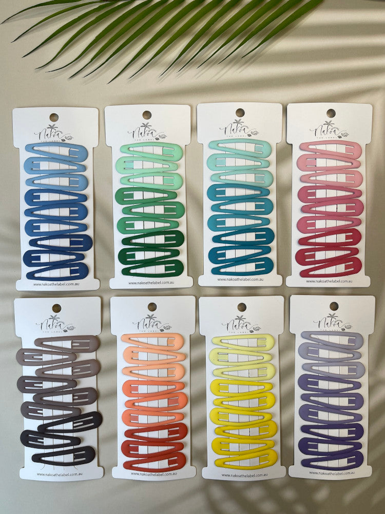 Hair Clip - Gradient - Set of 9 - Orange