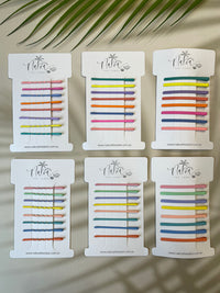 Hair Pins - Set of 8 - Rainbow - Pastel - Twist