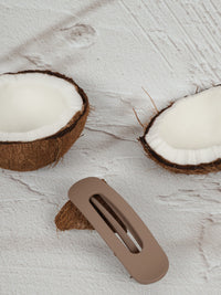 Oval Hair Clip - Large - Coffee