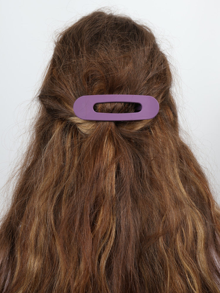 Oval Hair Clip - Large - Purple