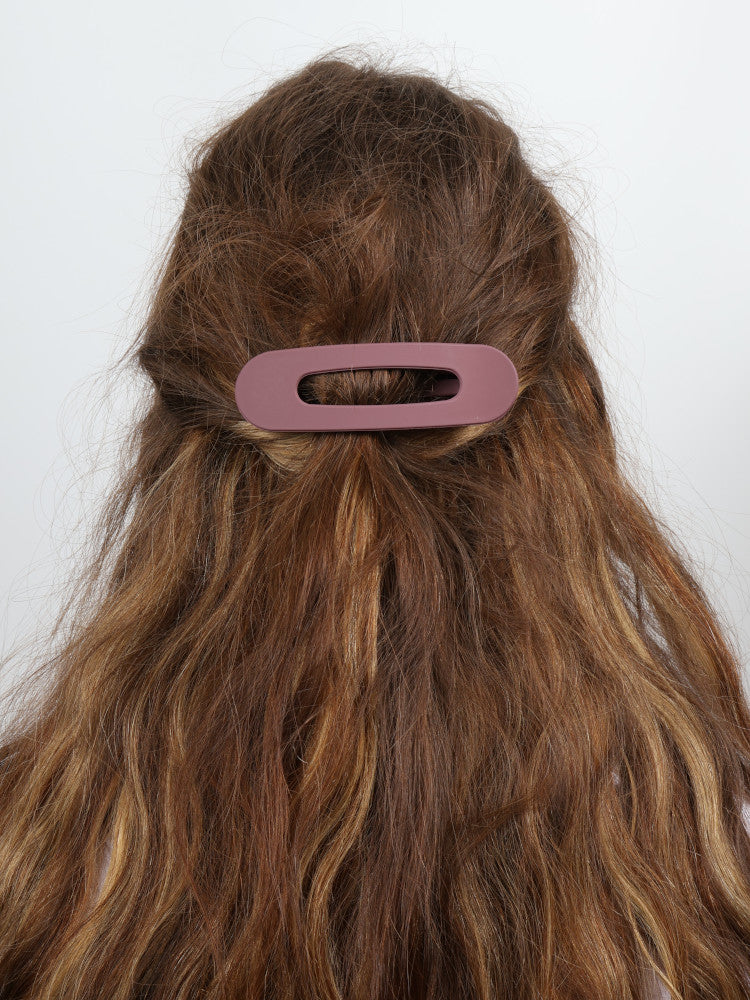 Oval Hair Clip - Large - Fig