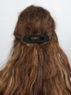 Oval Hair Clip - Large - Black